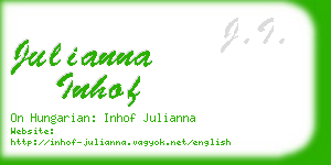 julianna inhof business card